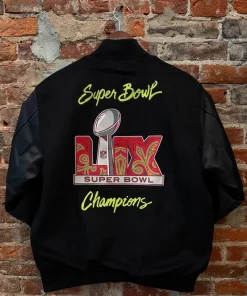 Unisex-Philadelphia-Eagles-Super-Bowl-LIX-Black-Varsity-Jackets