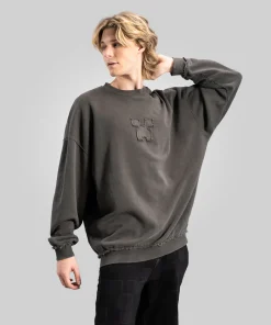 Grey-Minecraft-Stone-Crewneck-Sweater