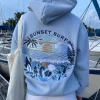 sunset surf hoodie