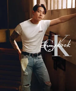 Calvin-Klein-Jungkook-Logo-White-T-Shirt